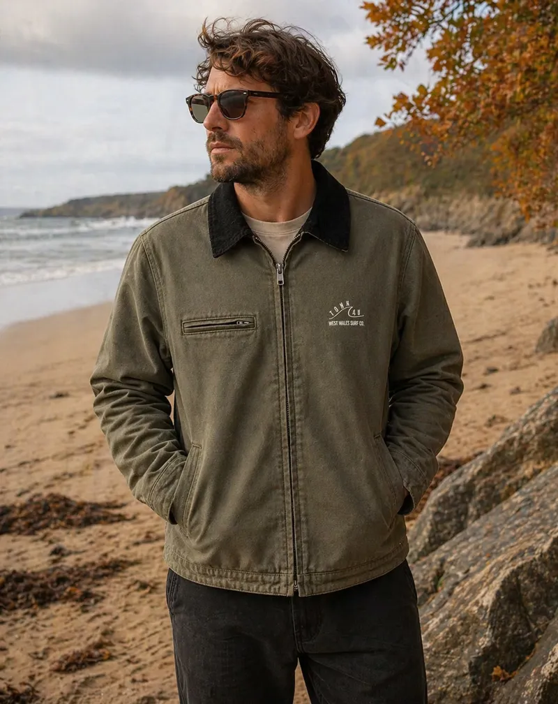 Tonnau Canvas Cord Jacket - Army Green-1