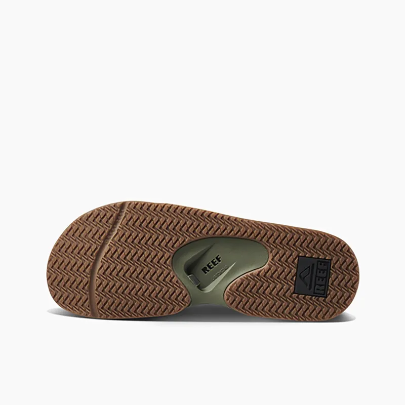 Reef Fanning Slide in Olive Gum-3