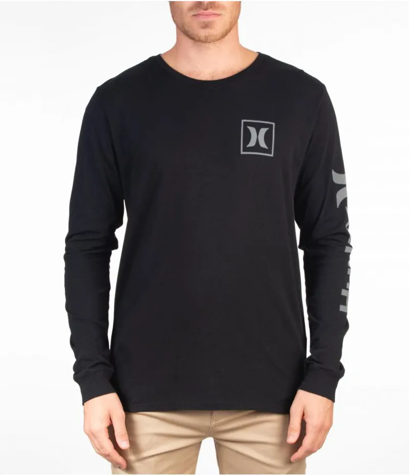 Hurley One And Only Icon Long Sleeve T-Shirt Black 2020