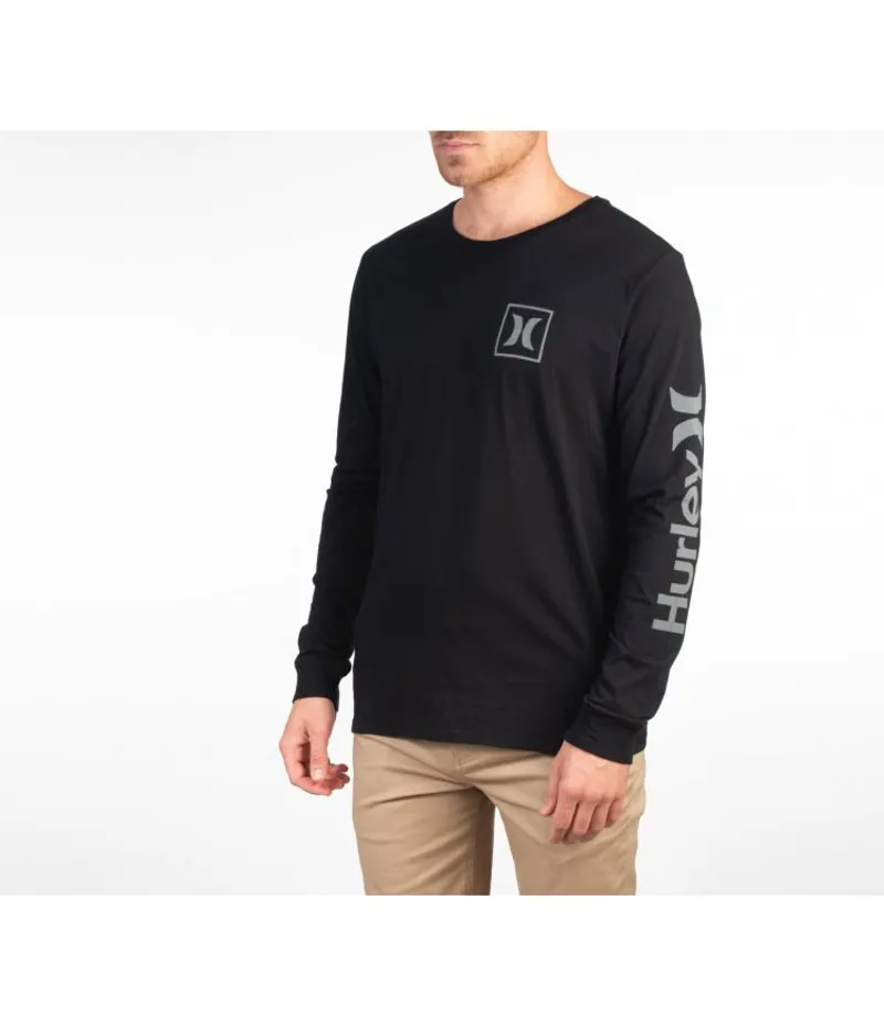 Hurley One And Only Icon Long Sleeve T-Shirt Black 2020-2