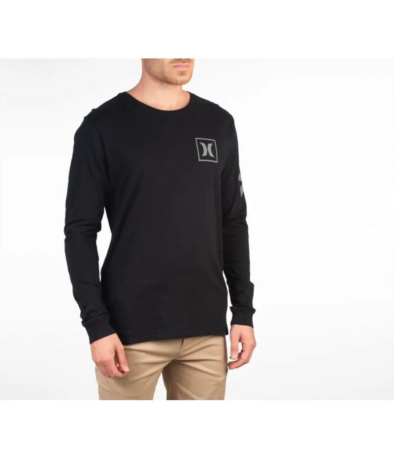 Hurley One And Only Icon Long Sleeve T-Shirt Black 2020-3