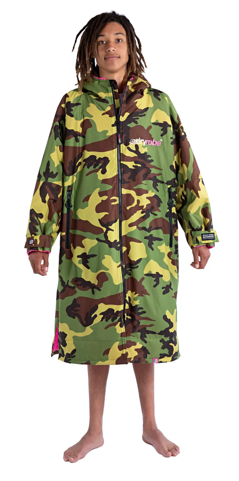 Dryrobe Long Sleeve in Camo/Pink - Small