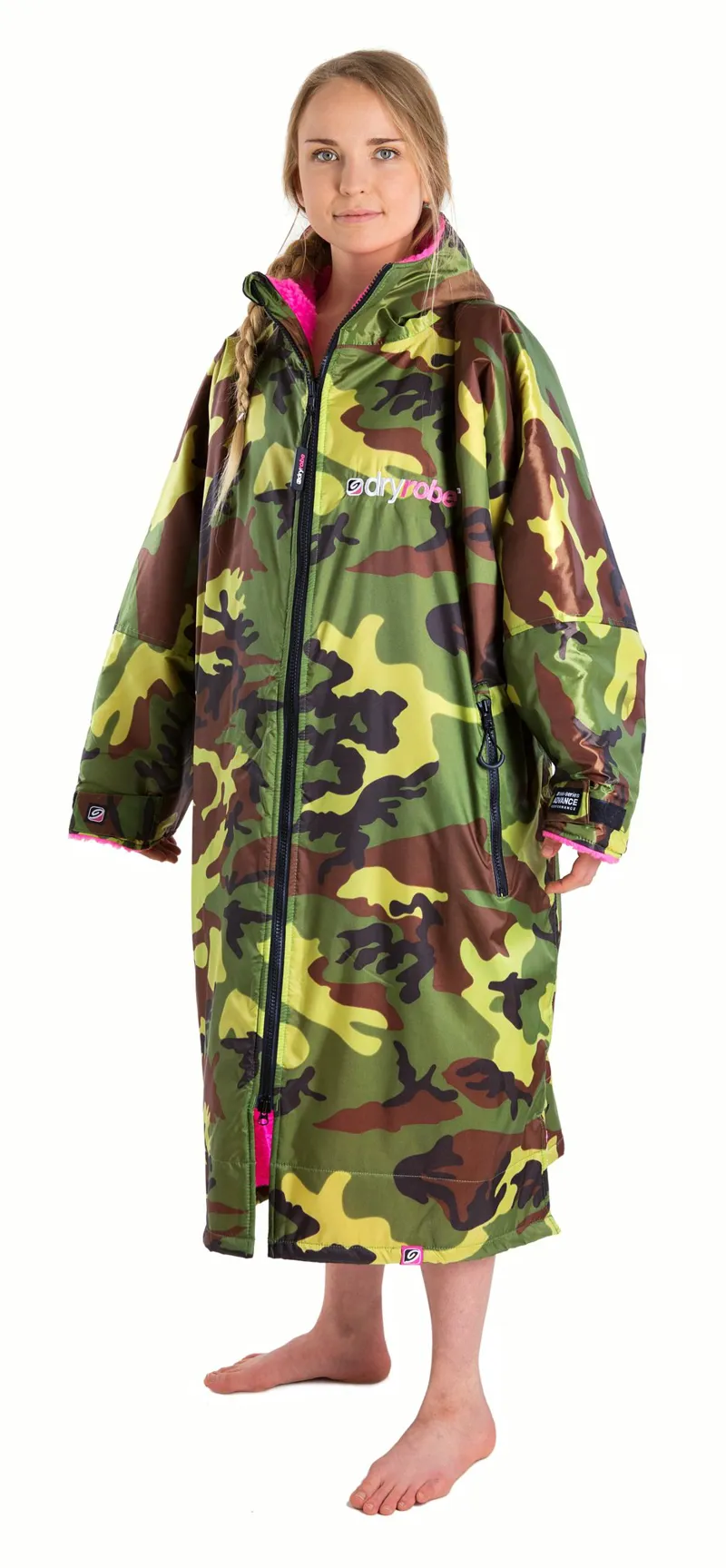 Dryrobe Long Sleeve in Camo/Pink - Small-1