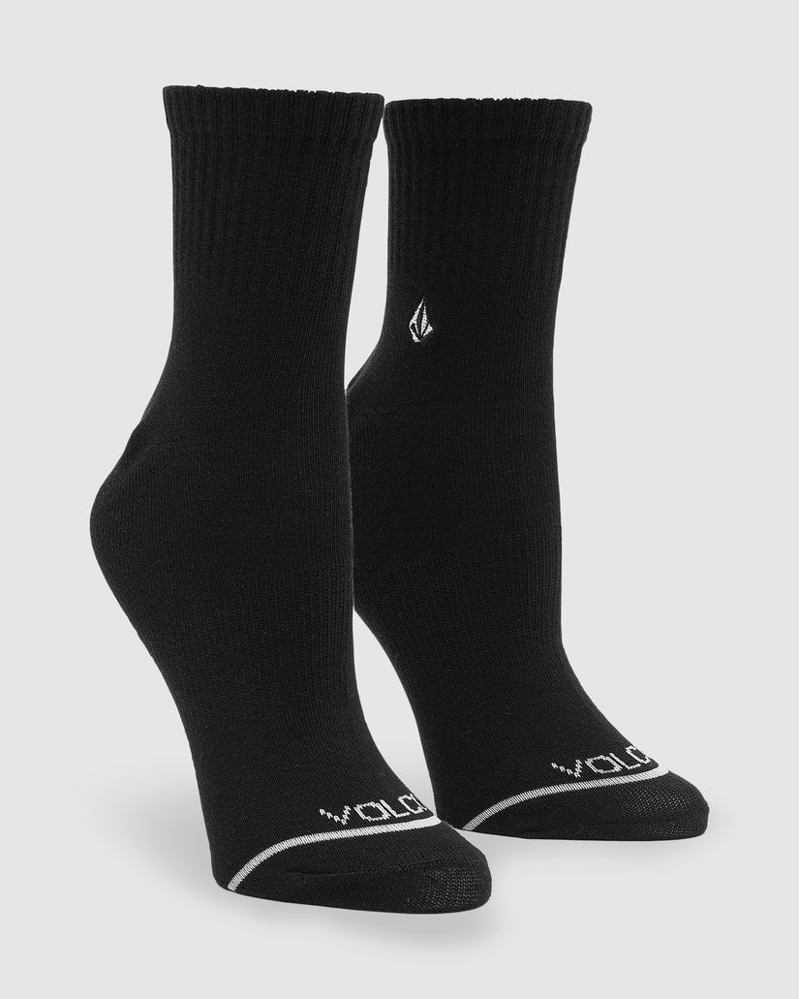 Volcom Women's The New Crew Socks 3 Pack Assorted O/S-3