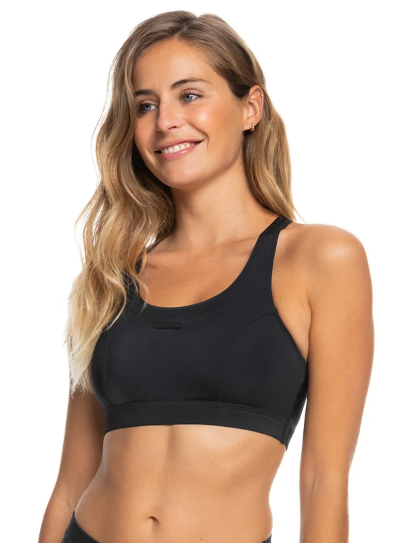 Roxy Active High Performance Sports Bra in Anthracite