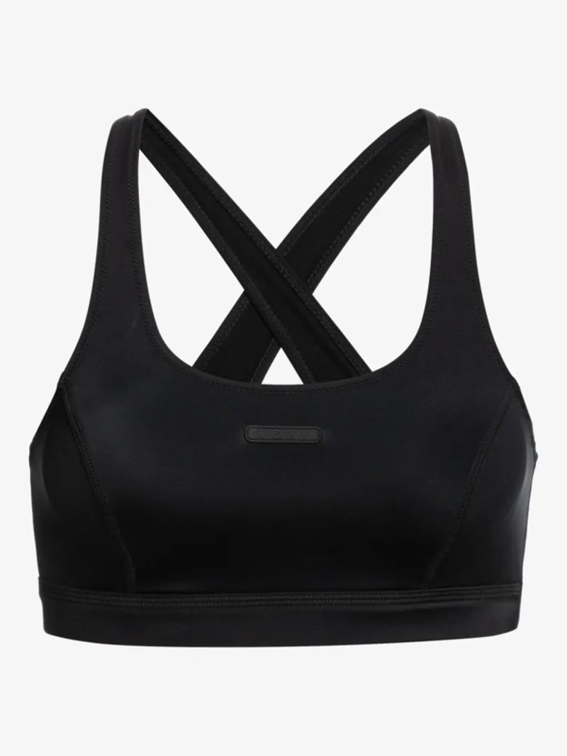 Roxy Active High Performance Sports Bra in Anthracite-1