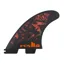 FCS II Filipe Toledo Medium Tri Retail Fins in Black/Red