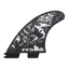FCS II Filipe Toledo Medium Tri Retail Fins in Black/White