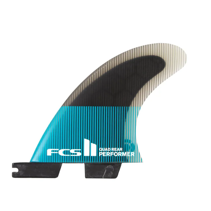 FCS II Performer PC Teal/Black Quad Rear Fins