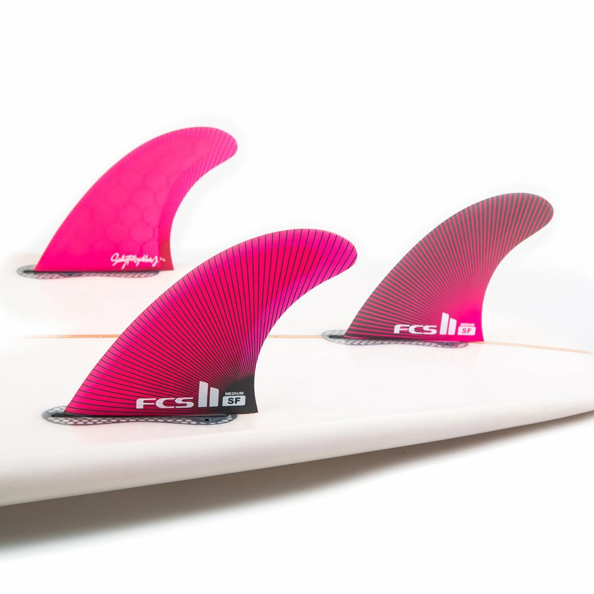 FCS II Sally Fitzgibbons Tri Fin PC Medium Pink - Tonnau Surf