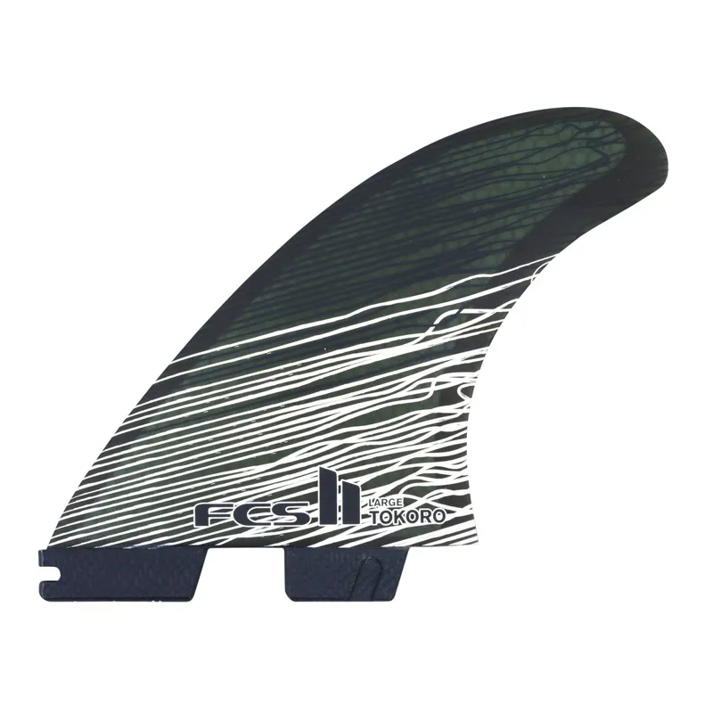 FCS II Tokoro Large Tri Retail Fins in Black/White