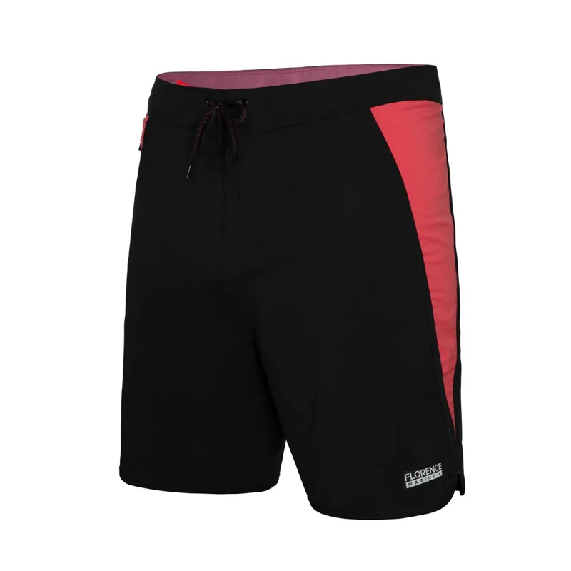 Florence Marine X Burgee Boardshort Black Racing Red-2