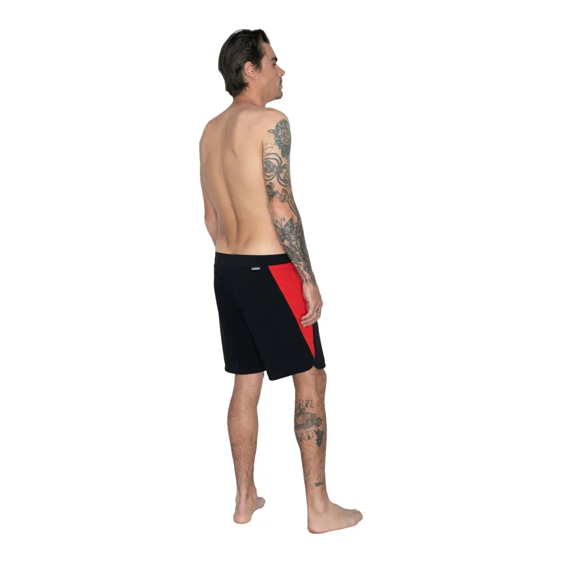 Florence Marine X Burgee Boardshort Black Racing Red-7