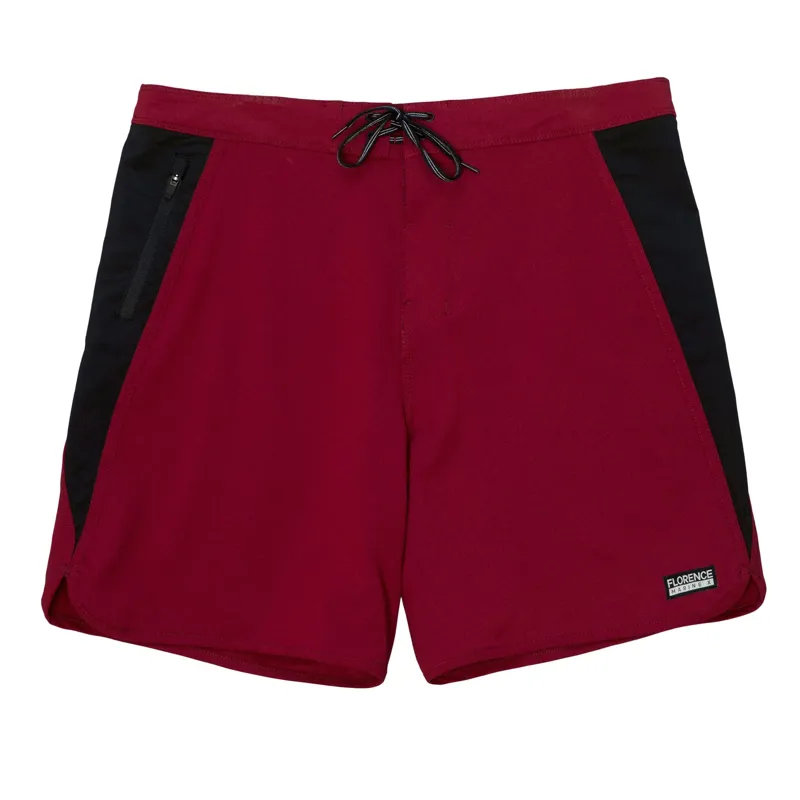 Florence Marine X Burgee Boardshort Maroon Black