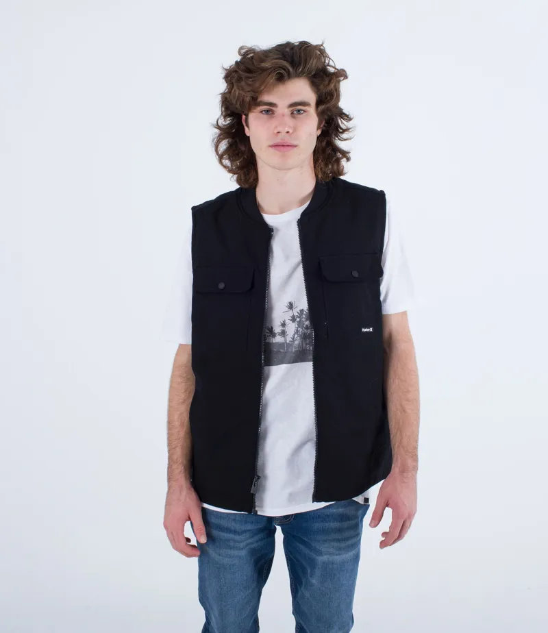 Hurley Chip Worker Gilet Vest Black