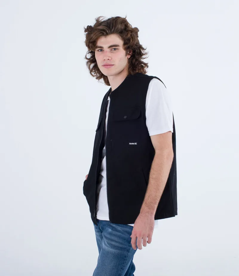 Hurley Chip Worker Gilet Vest Black-1