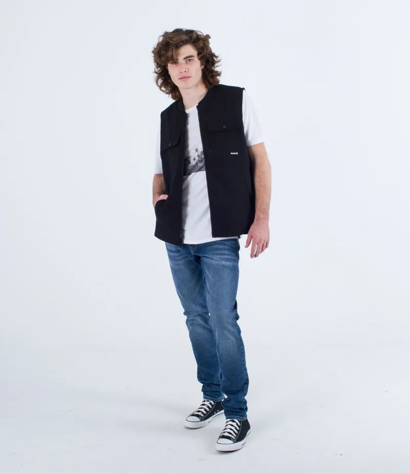 Hurley Chip Worker Gilet Vest Black-5