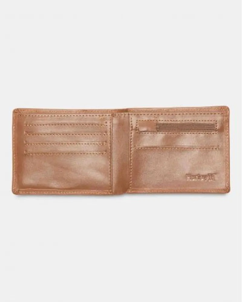 Hurley One and Only Leather Wallet Tan-2