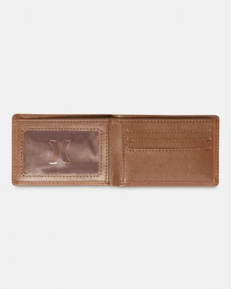 Hurley One and Only Leather Wallet Tan-3