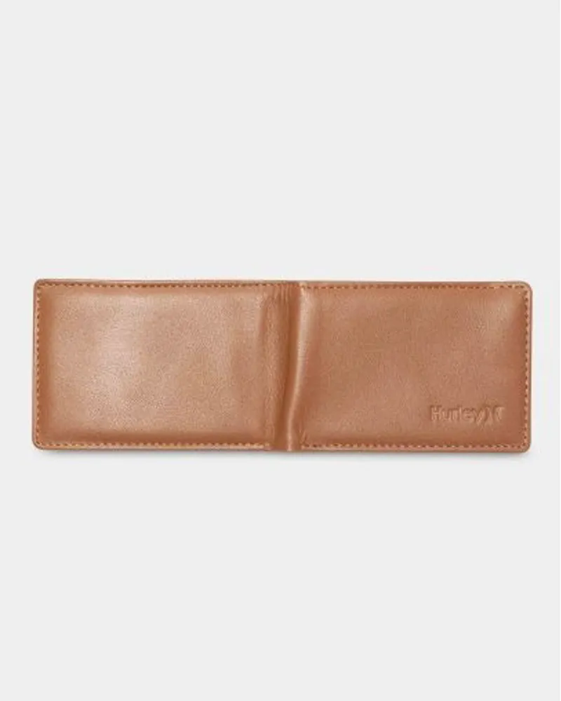 Hurley One and Only Leather Wallet Tan-4