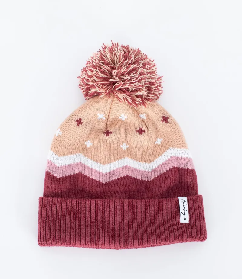 Hurley Aurora Pom Beanie Burgundy