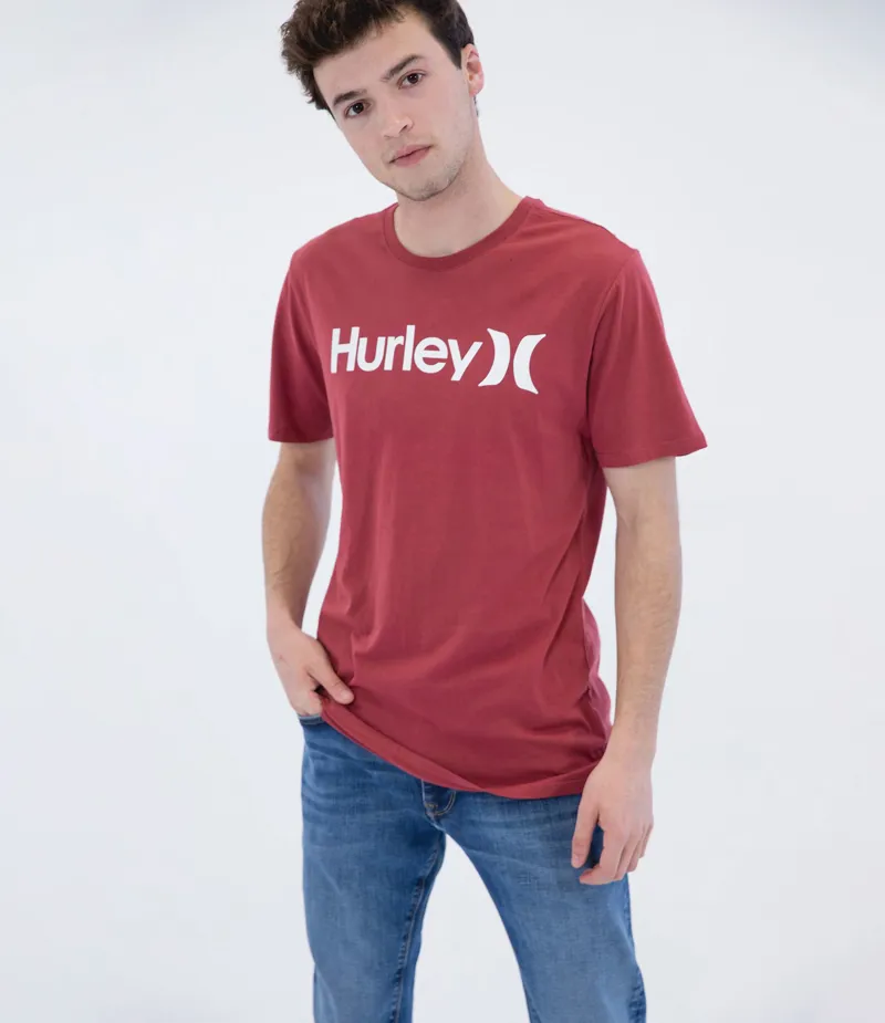 Hurley One And Only Solid Tee in red-2