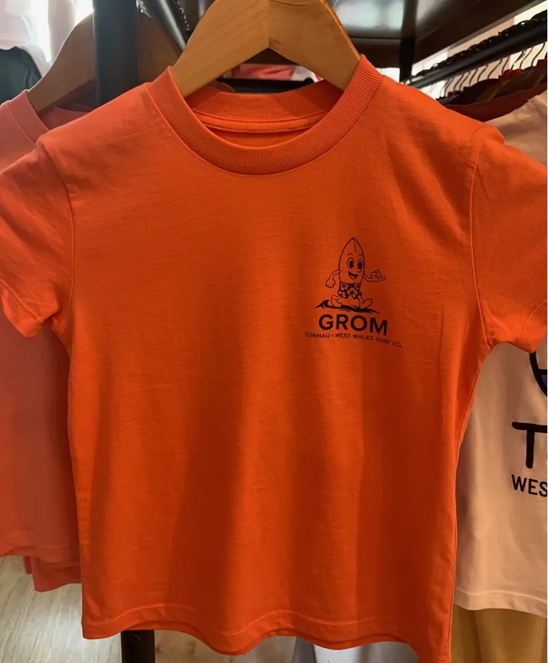Tonnau Grom Kids Tee Coral Orange-1