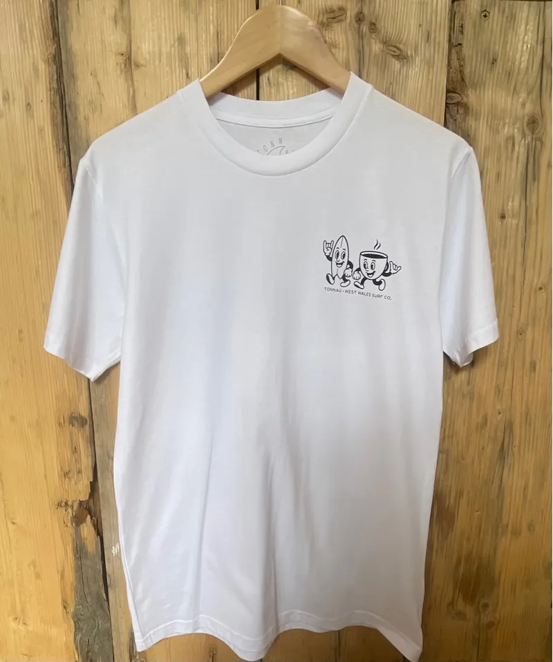 Tonnau Coffi x Syrffio Tee in White-1