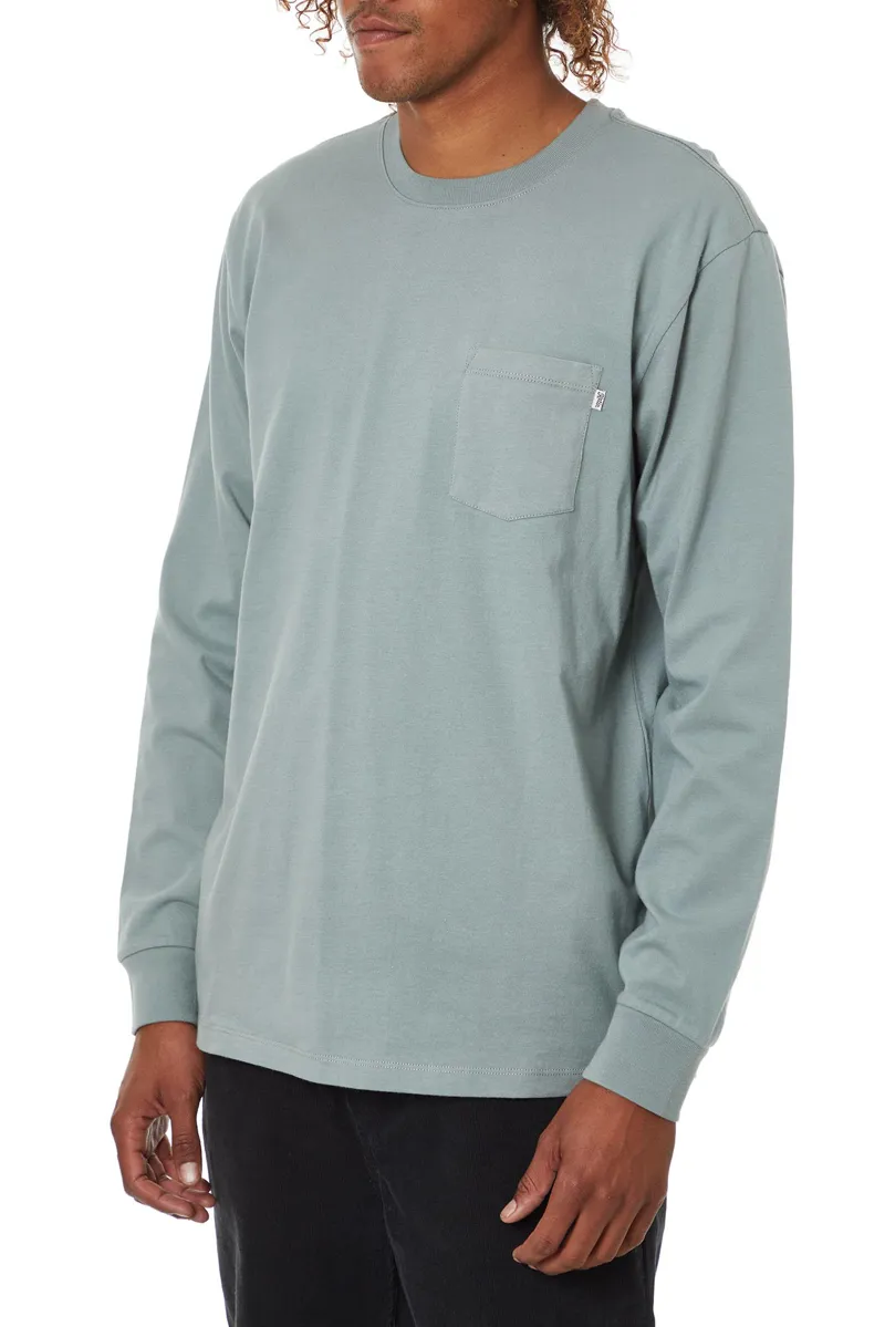 Katin Base Long Sleeve Tee in Gray Green