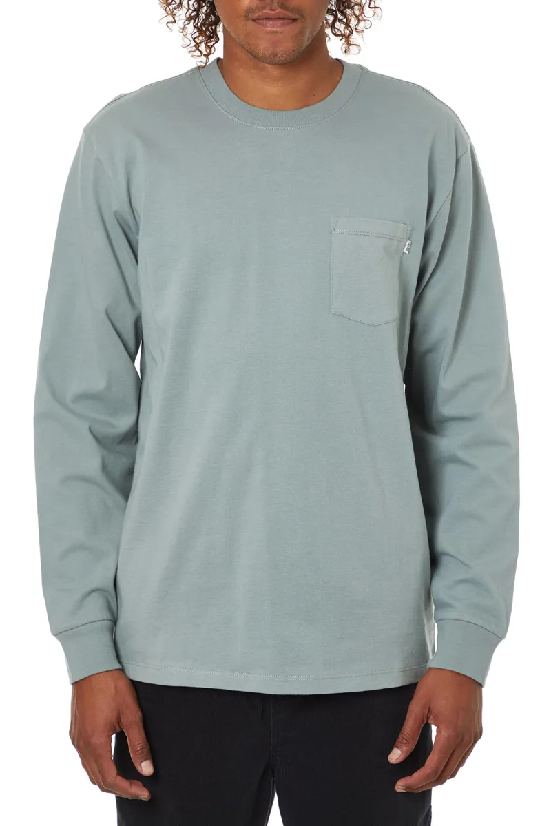 Katin Base Long Sleeve Tee in Gray Green-2