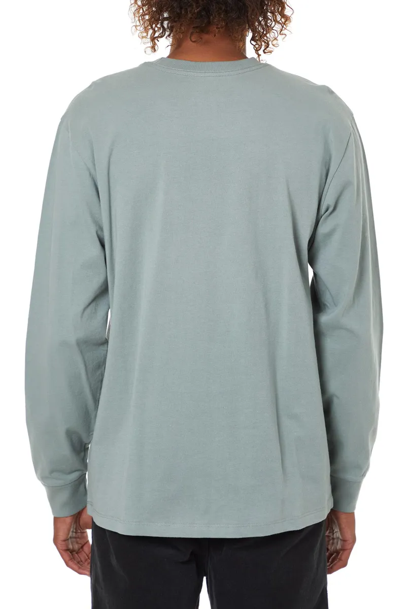 Katin Base Long Sleeve Tee in Gray Green-1