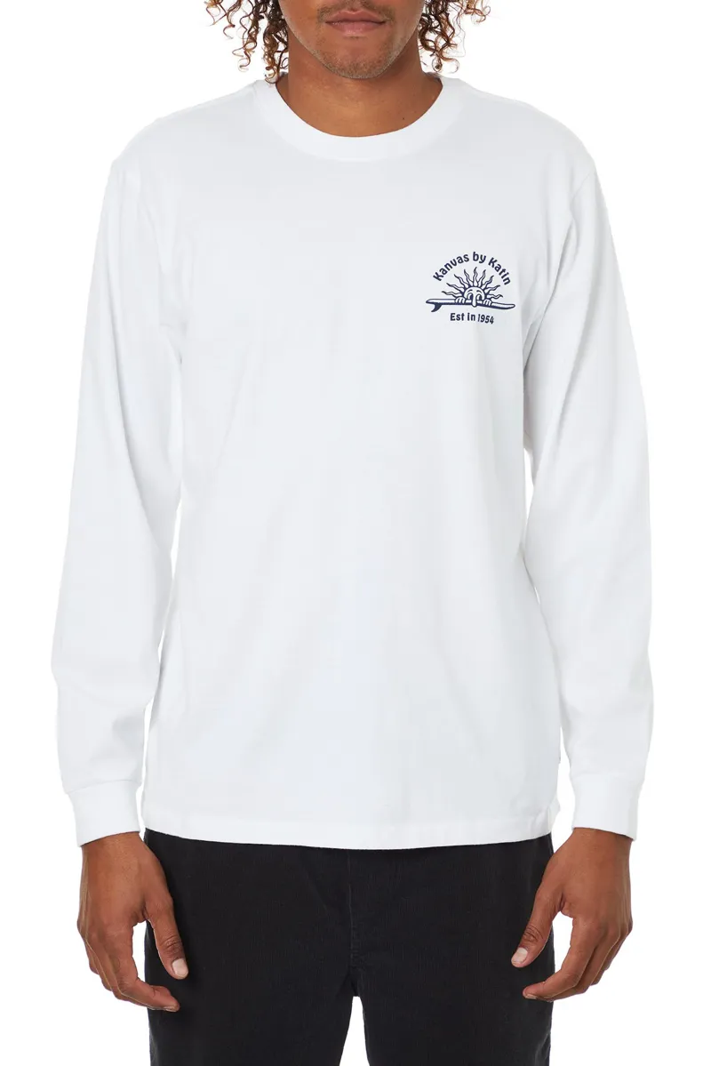 Katin Sunny Long Sleeve Tee in White-2