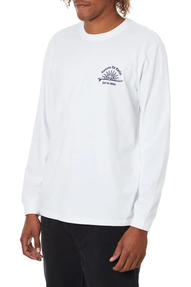 Katin Sunny Long Sleeve Tee in White-1