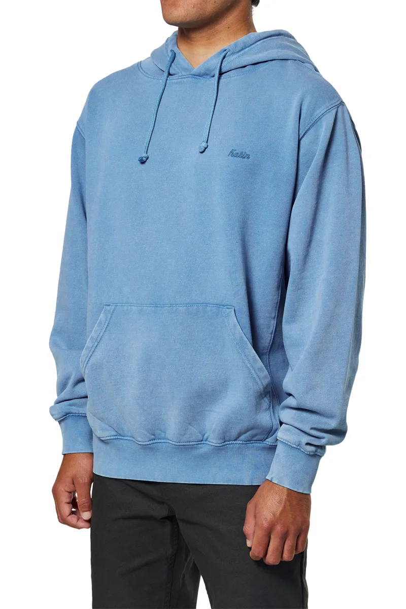 Katin Embroidered Hoodie Bay Blue Sand Wash - Sweatshirt-1