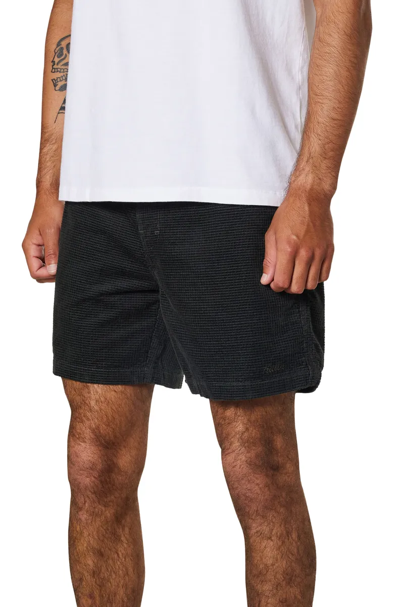 Katin Patio Short Black Wash - Mens Elasticated Cotton Shorts-1