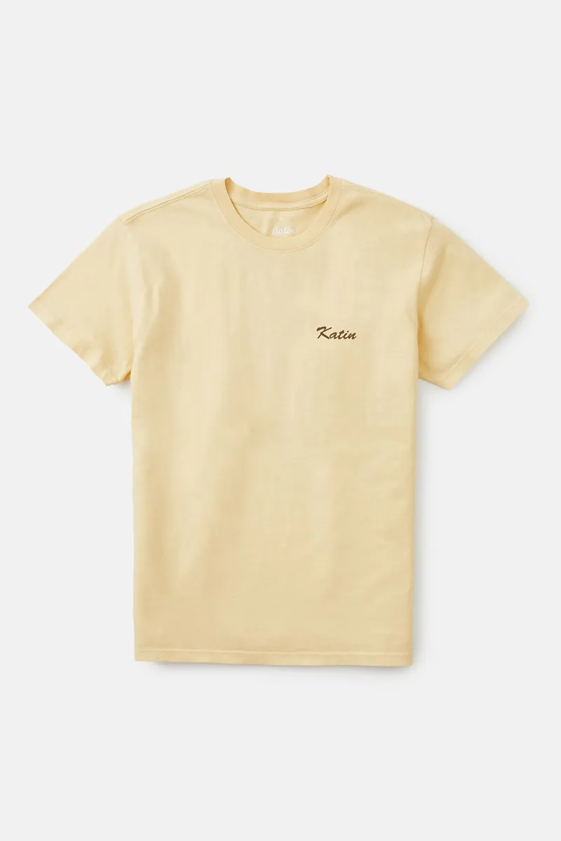 Katin Breezy Tee Sun Yellow Sand Wash-4