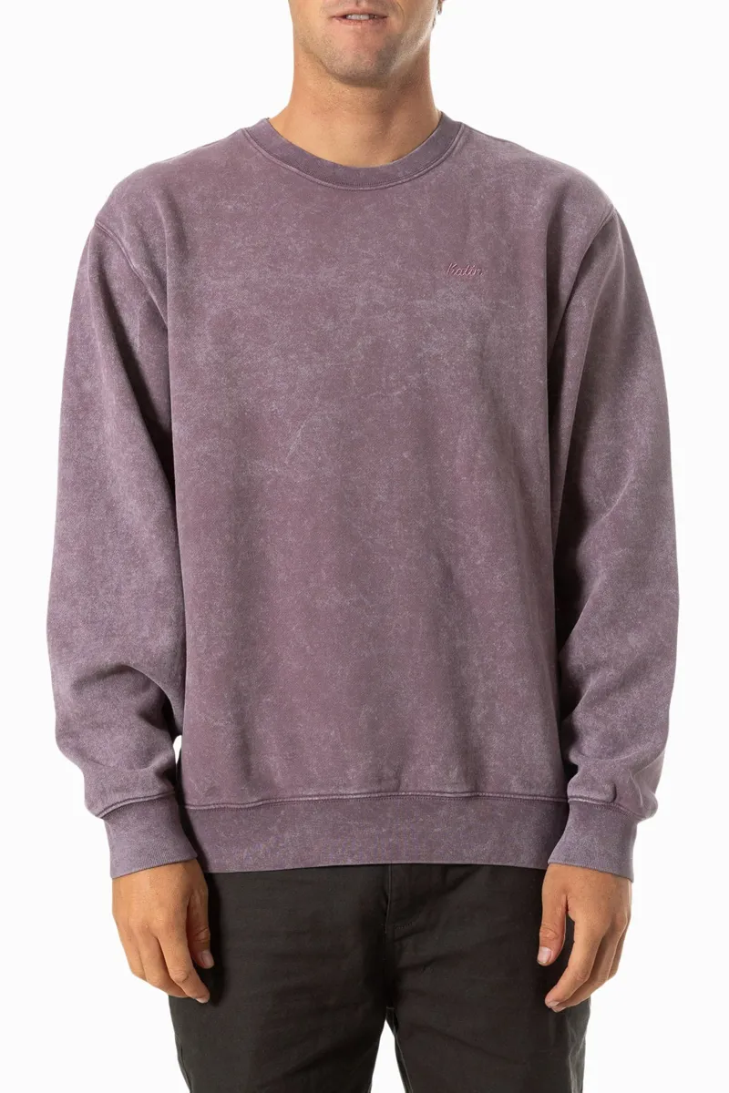 Katin Embroidered Crew Fleece Auralite Sand Wash