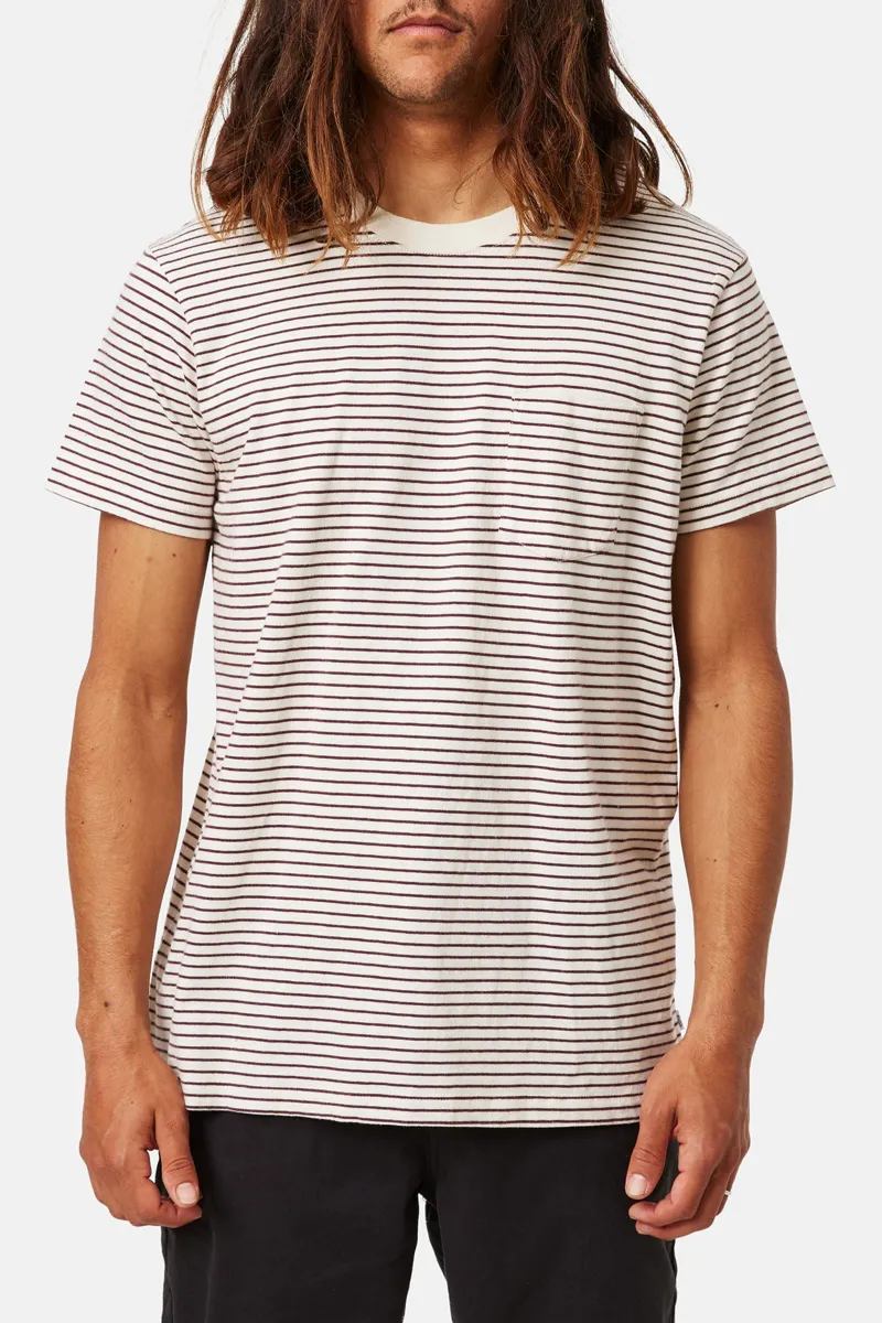 Katin Finley Pocket Tee Vintage White / Kelp Red