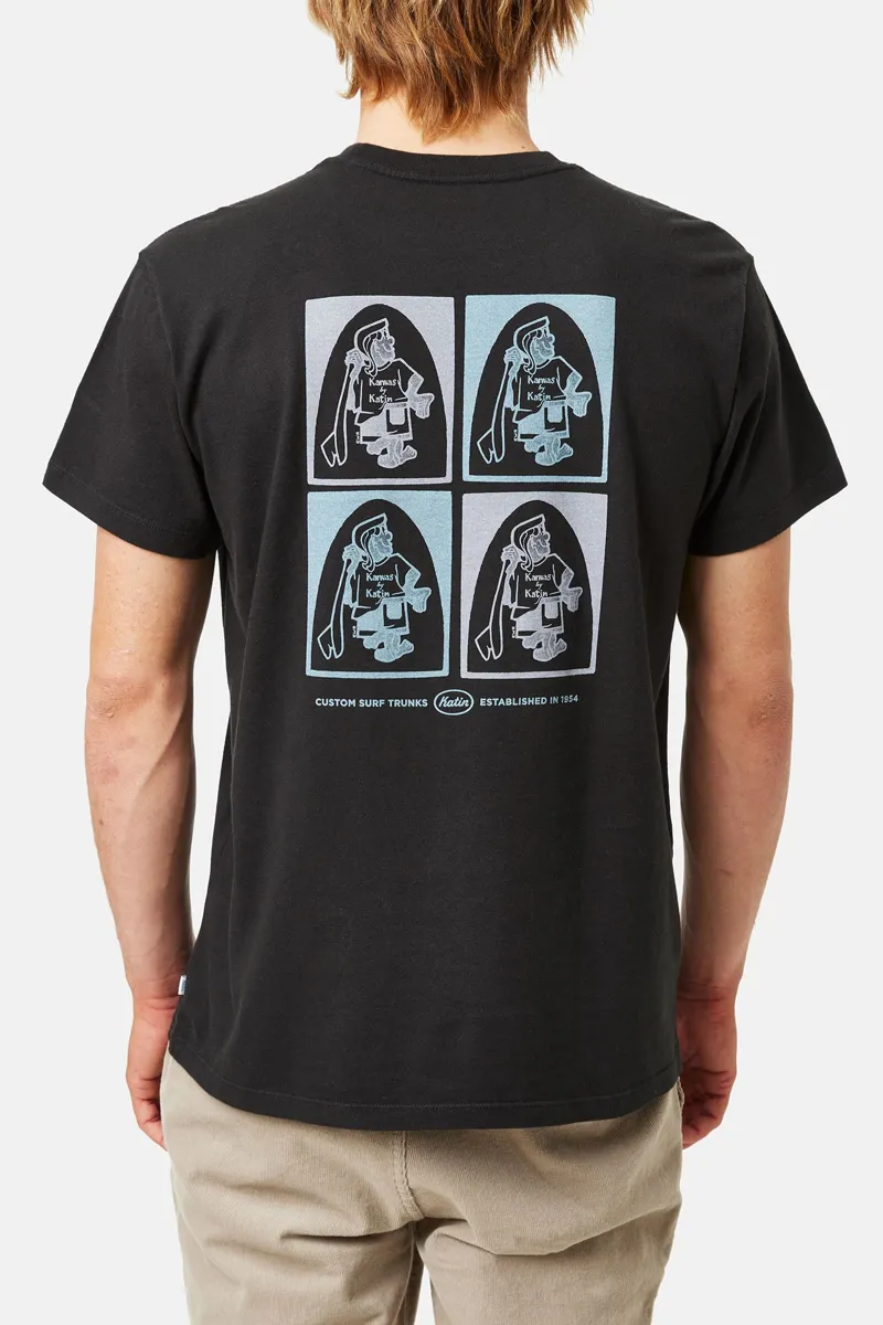 Katin Panel Tee Black Wash