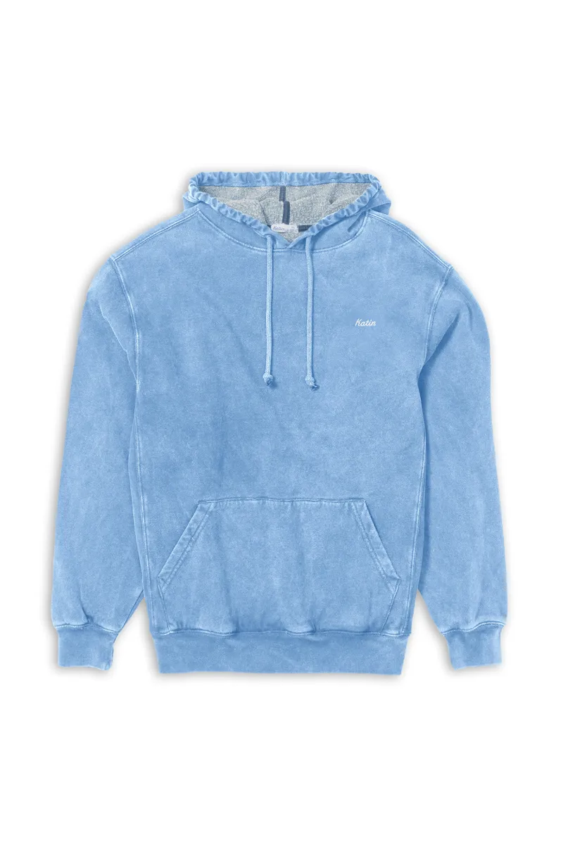 Katin Embroidered Hoodie Bay Blue Sand Wash - Sweatshirt-3