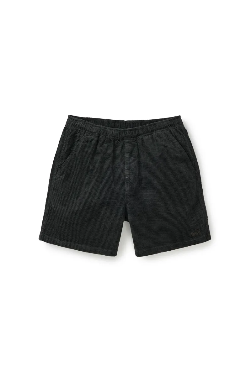 Katin Patio Short Black Wash - Mens Elasticated Cotton Shorts-3