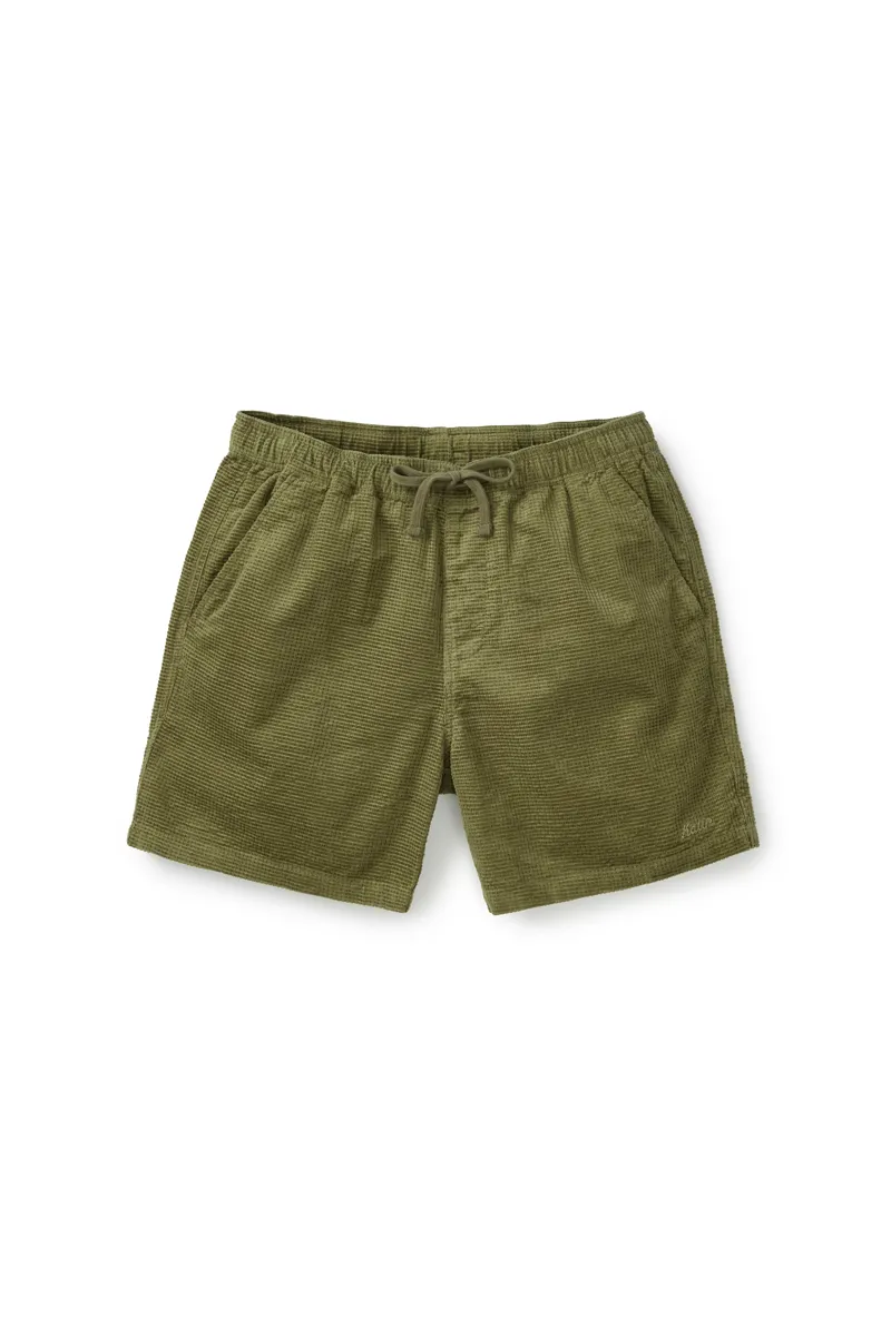 Katin Ward Short Olive - Mens Green Waffle Cord Shorts-3