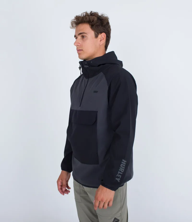 Hurley Phantom+ Packable Anorak II Dark Stone Grey-1