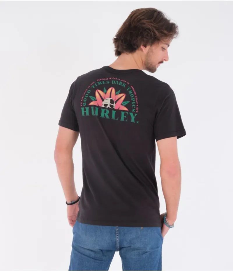 Everyday Washed Dark Tropics Short Sleeve Tee in Black-2