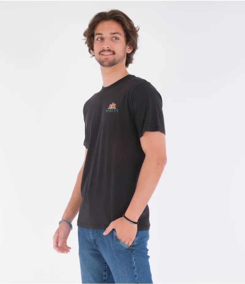 Everyday Washed Dark Tropics Short Sleeve Tee in Black-1