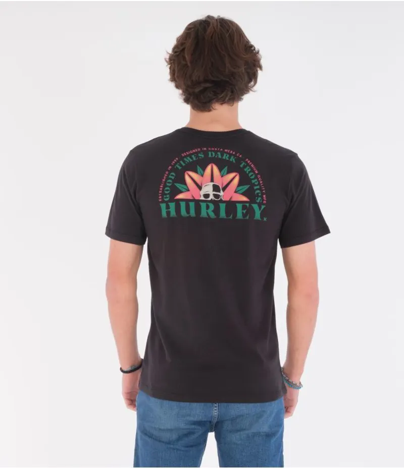 Everyday Washed Dark Tropics Short Sleeve Tee in Black-3