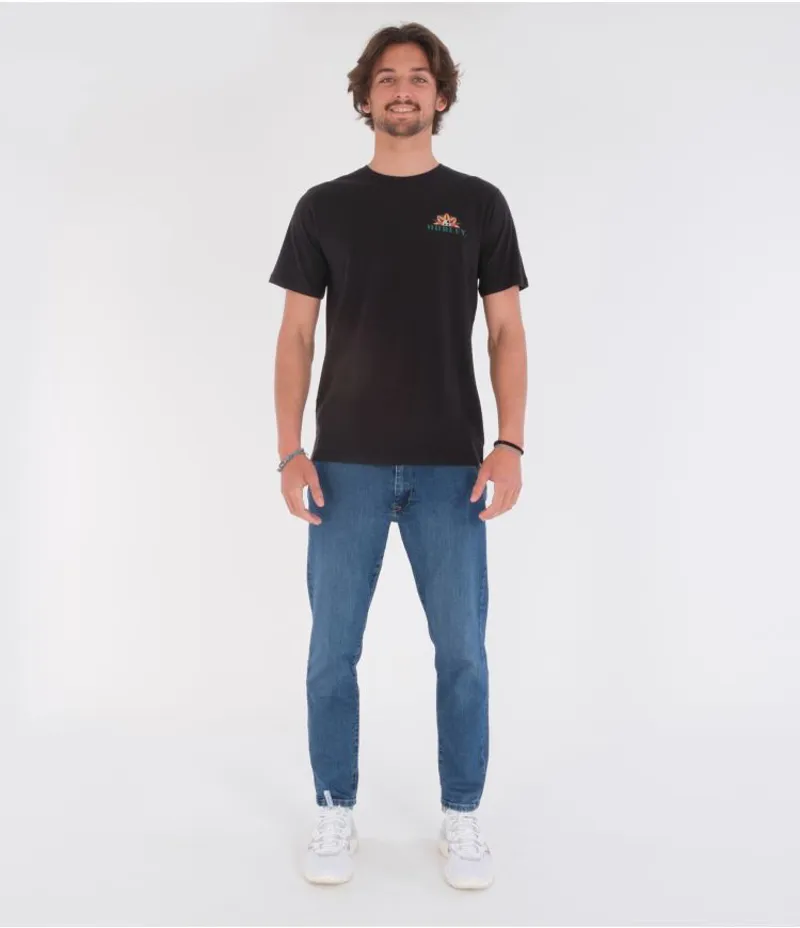 Everyday Washed Dark Tropics Short Sleeve Tee in Black