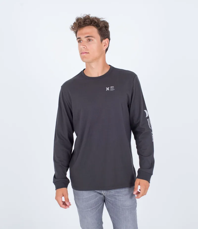 Hurley Everyday Explore Supply Long Sleeve Tee Dark Stone Grey