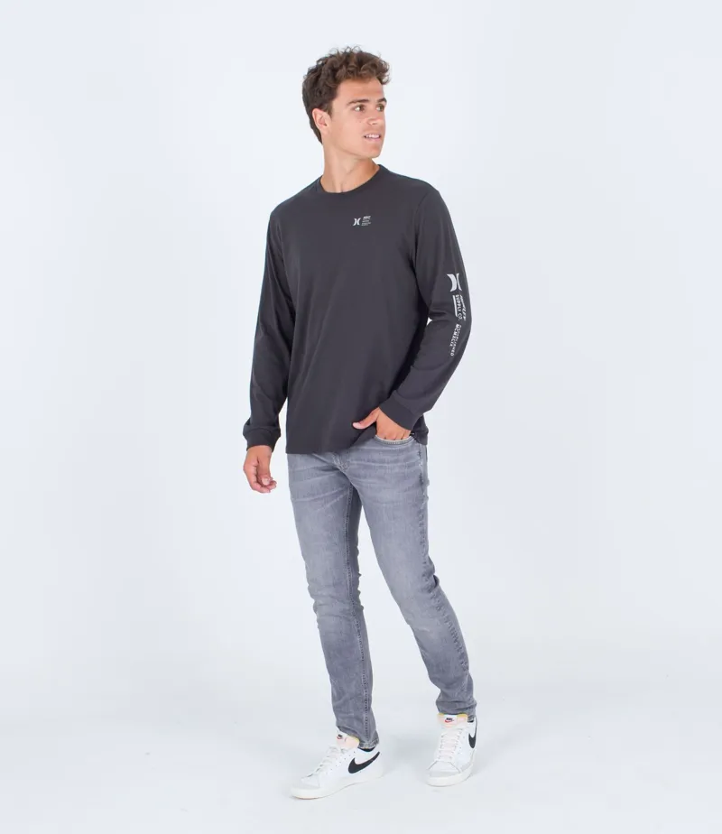 Hurley Everyday Explore Supply Long Sleeve Tee Dark Stone Grey-4