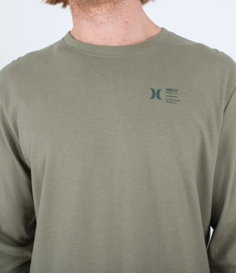 Hurley Everyday Explore Supply Long Sleeve Tee Army-3